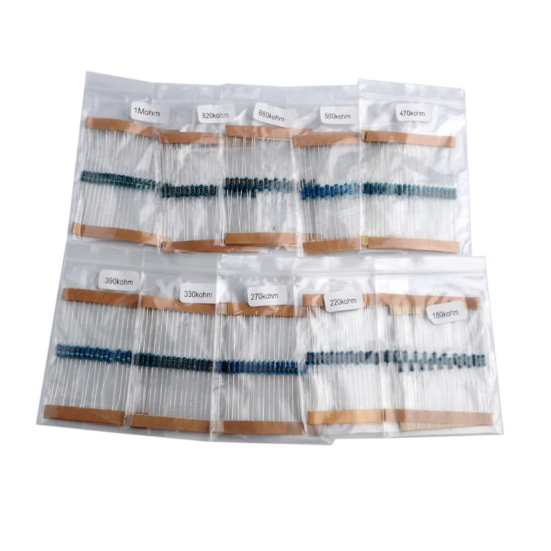 1460pcs/set Metal Film Résistances Assortiment composant kit 1-470k Ohm valeur Kit 1460pcs/set Metal Film Résistances Assortiment composant kit 1-470k Ohm valeur Kit