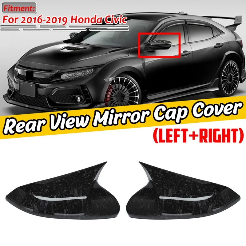 Car Carbon Pattern Side Rear View Mirror Cover for Honda Civic