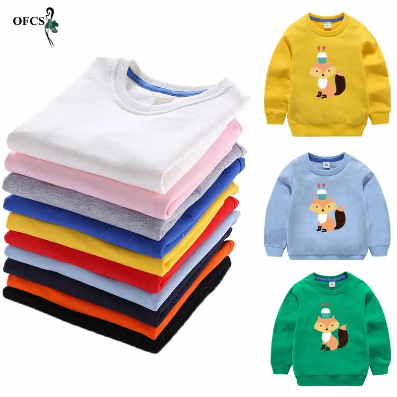 Детский пуловер свитер для девочек Детская футболка с рисунком хлопковый топы