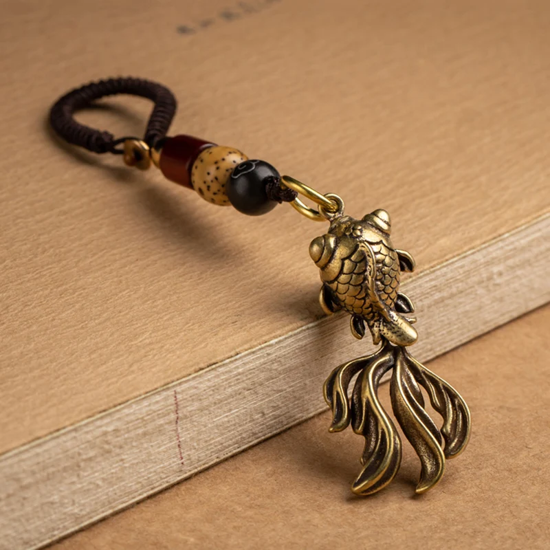brass goldfish lanyard pendant (6)