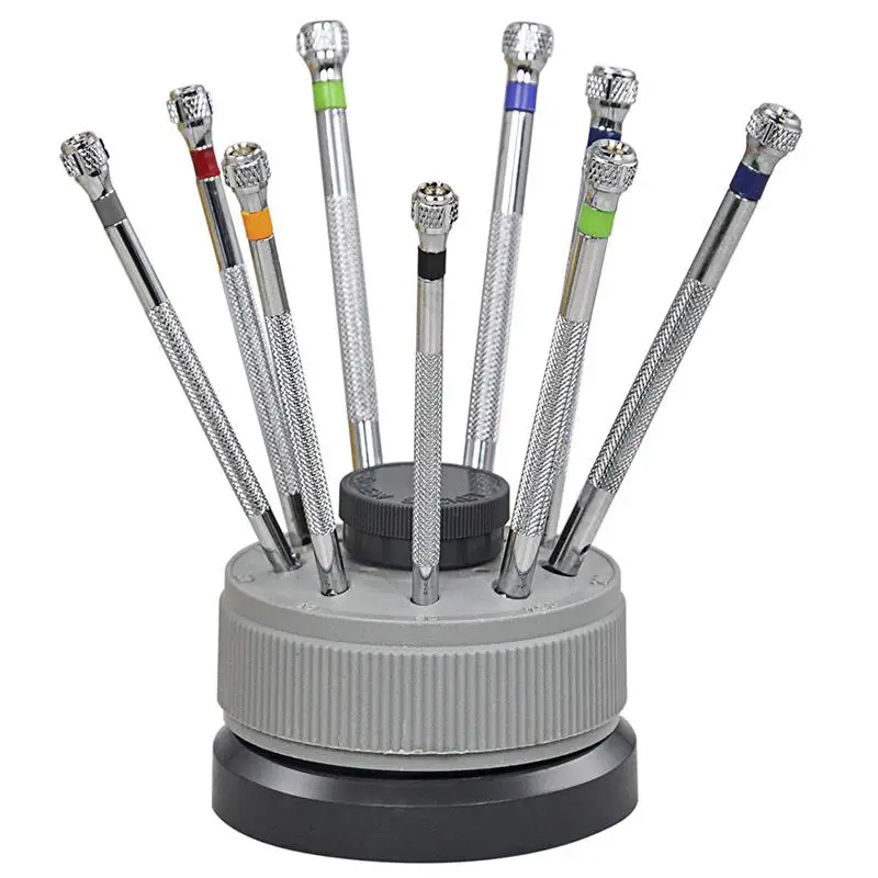 

Set Of 9 Professional Watch Screwdrivers on Stand