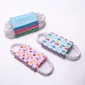 

DHL Fedex Cute Kids Cartoon 3 Ply Ear Loop Disposable Mouth Face Mask Dustproof Non-woven Fabric Childern Kids Protect Mask