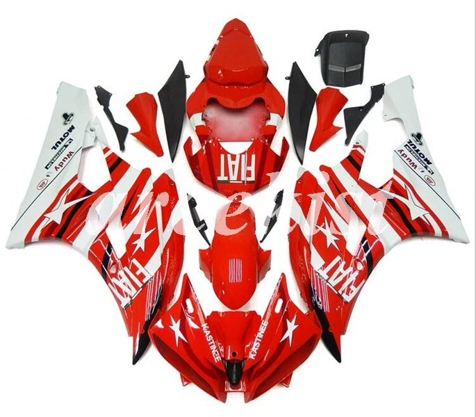 ABS литья под давлением мотоцикла Полный обтекатели комплект подходит для YAMAHA YZF-R6 2006 2007 R6 06 07 Пользовательские красный