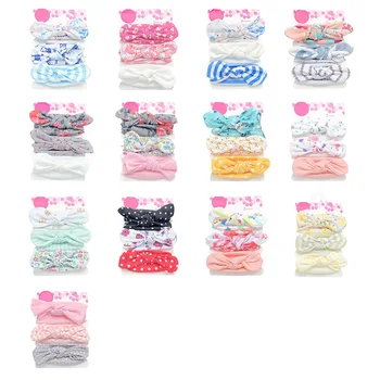 

New 3pcs/lot Cute Bow Baby Headband for Girl Nylon Head Bands Turban Newborn Headbands Hairbands for Kids Baby Hair Accessories