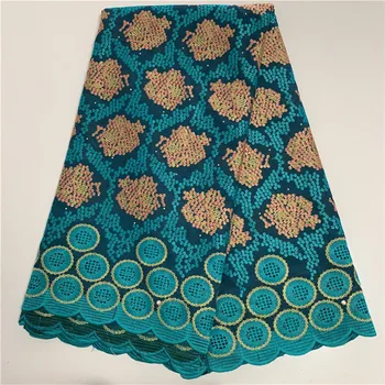 

High Quality Embroidery Men's Swiss Cotton Lace Fabric Newest Design Soft Polish Lace Swiss Voile Lace Fabric