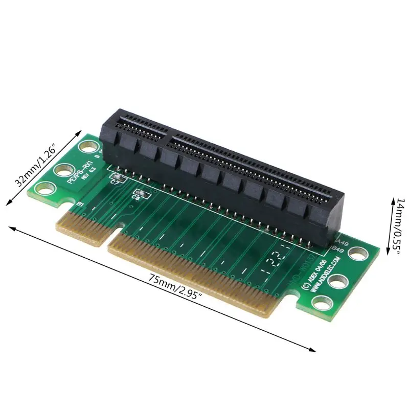 Плата адаптера PCI Express 8X переходная карта 90 градусов для 1U/2U компьютерный набор