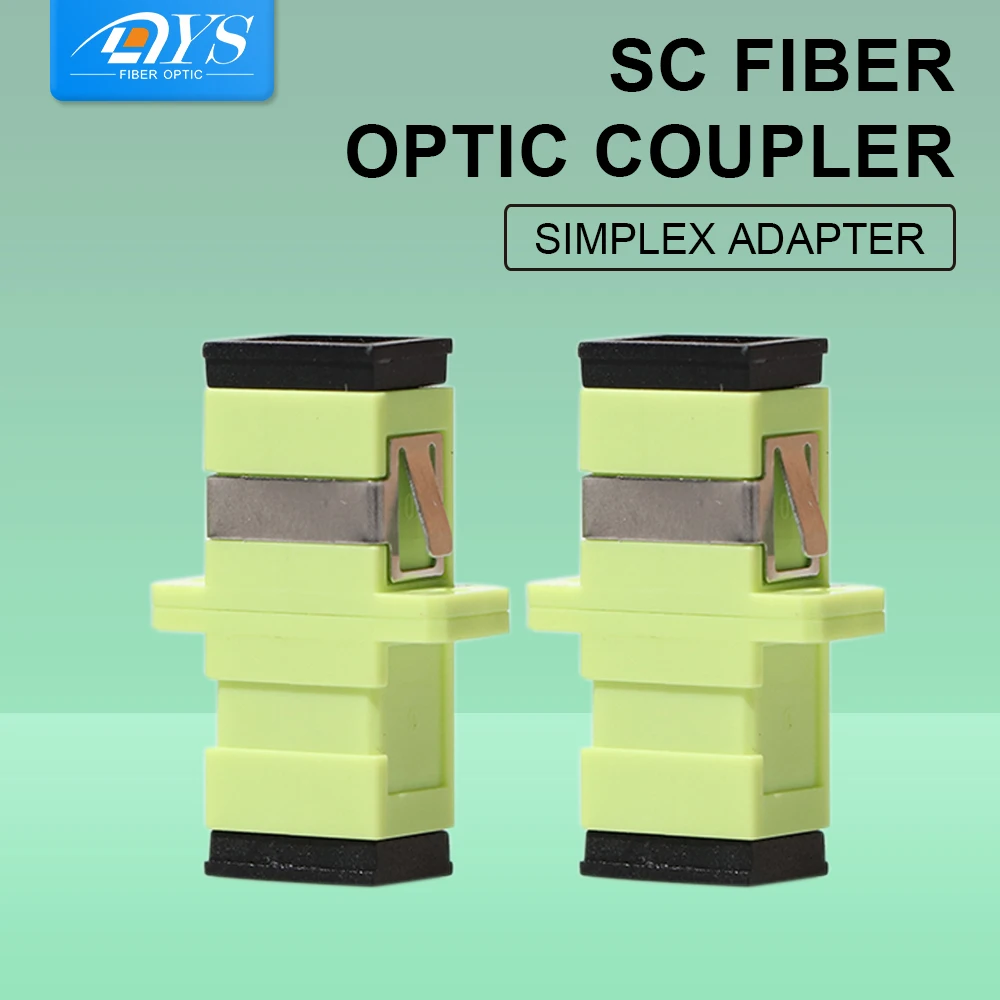 

200pcs Singlemode SC Optical Fiber Adapter Flange Simplex FTTH Connector Coupler Yellow