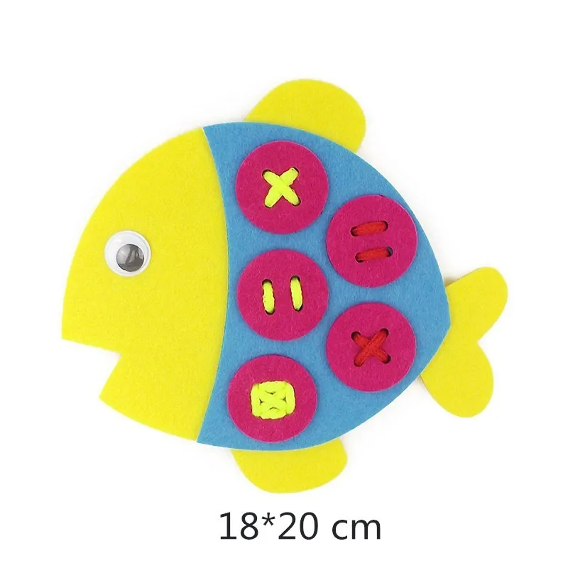  1 Set/bag Creative Felt Crafts Teaching Supplies DIY Handwork Props Kindergarten Teach Toys for Kid - 4000236204905