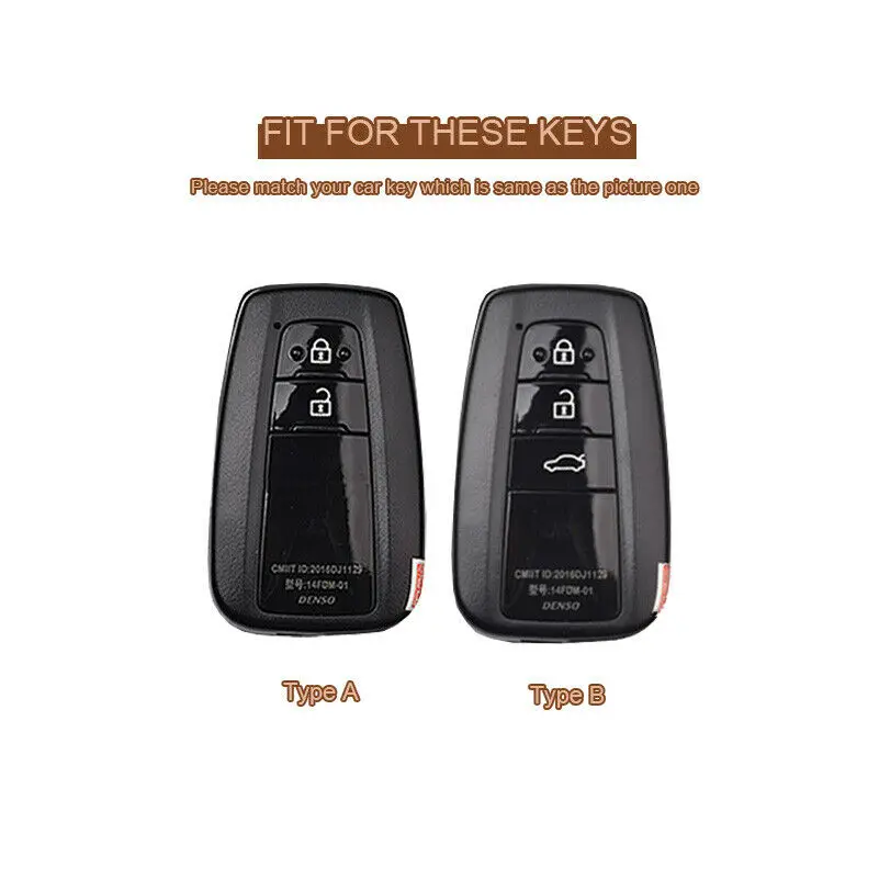 Crazy horse di Cuoio Della Copertura Della Cassa Chiave Per Toyota CHR C-HR Prado 2017 2018 Prius Camry Corolla RAV4 2018 Accessori - Ha7974fbf9c57494c85bbe50bdb7a0c93R