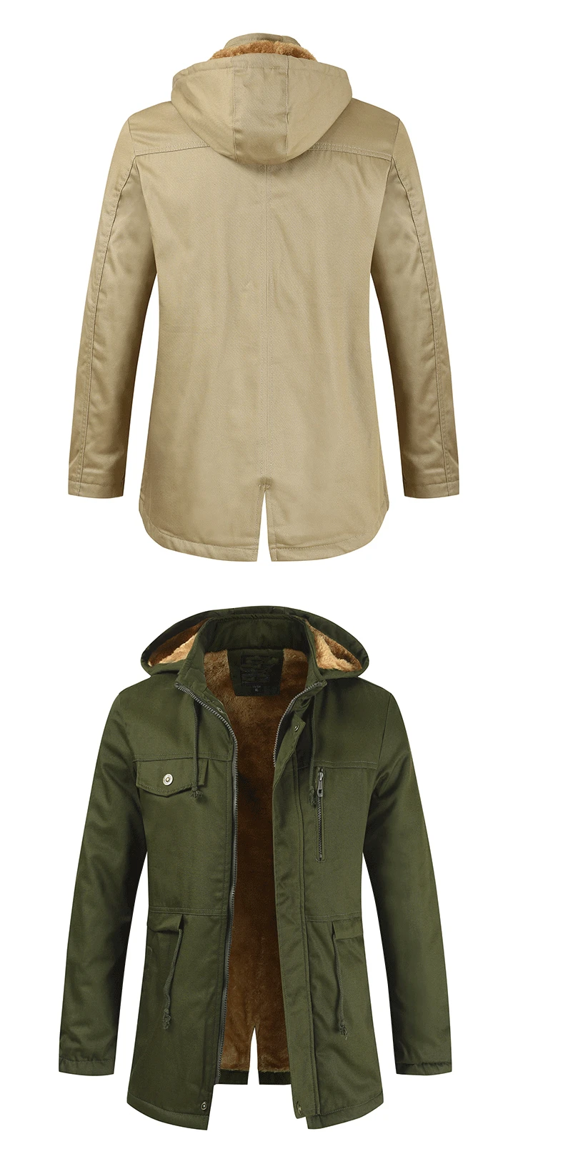Winter Mens New Solid Color Hooded Cardigan Jackets Men Fashion Brand Casual Wild Cotton Warm Long Sleeves keep warm Men Jackets