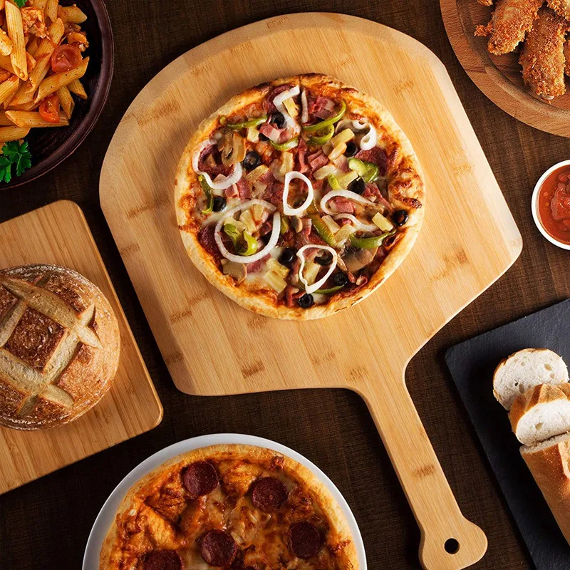 Кожура для пиццы лопатка из бамбука ручка 12 дюймов легкая - Цена: 1 093,40 руб.