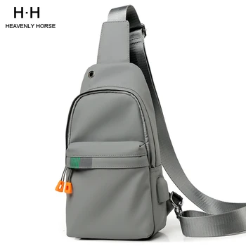 

Fashion Men Male Bags Casual Splashproof Oxford Chest Bag 7.9inch Crossbody Bags for Male Messenger Black Men Shoulder Bags
