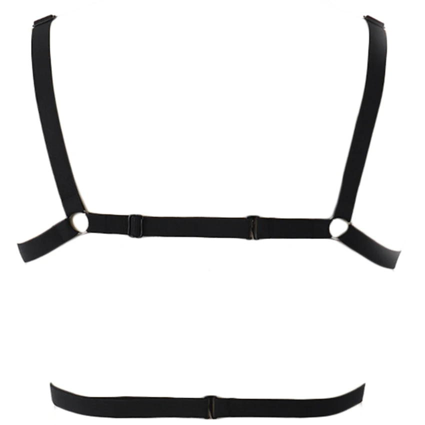 Pentagram Body Harness Bra Pastel Goth Sexy Lingerie Rivet Woman Open Chest Bondage Cage Bra Star Body Belt
