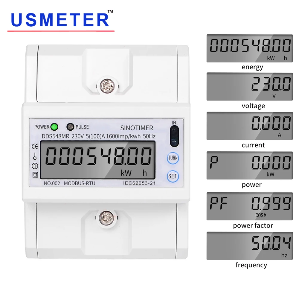 Prise Compteurs d/énergie,Digital Wattmet Power Meter Consommation d/énergie M/ètre Avec Affichage LED pour Test Consommation /électrique,la Tension,le Courant