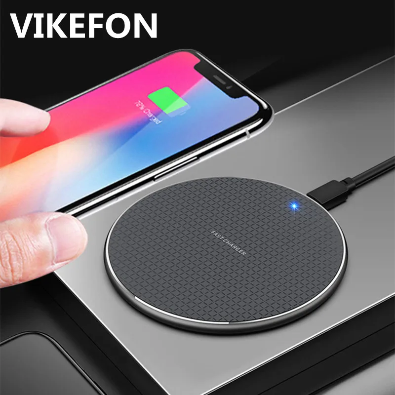 Беспроводное зарядное устройство Qi 10 Вт QC 3 0 быстрое для мобильного телефона iPhone