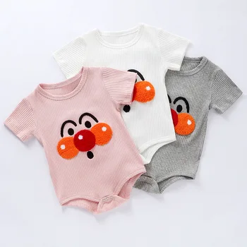 

Baby Boys Girls Cartoon Print Bodysuit Summer Casual Round Neck Short Sleeve Cute Romper D30