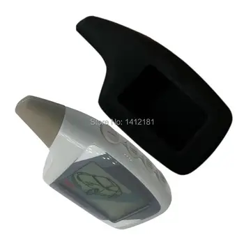 

M5 LCD Remote control Key Chain + Silicone Case For Russian Scher khan Keychain 2 way car alarm system Scher-Khan Magicar 5 6