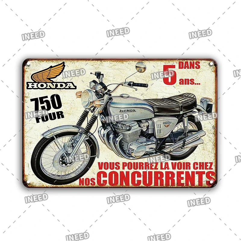 Retro Motorcycle Metal Tin Sign