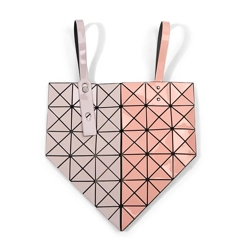 

2019 Spring And Summer New Style Japan WOMEN'S Bag 6 Grid Mixed Colors Geometry Bag Quilted Shoulder WOMEN'S Bag