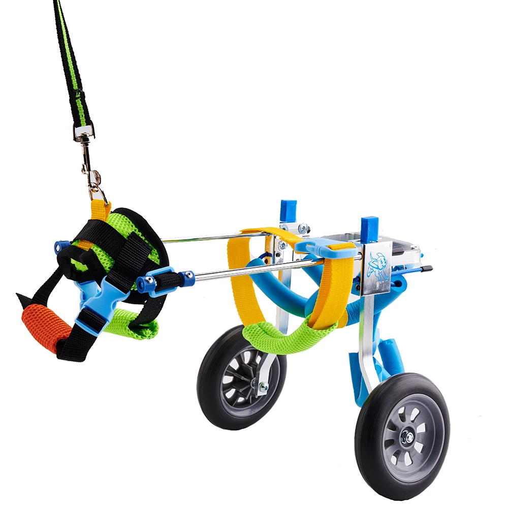 2 Wheel Dog Wheelchair Adjustable Walk Cart Scooter Hind Legs Rehabilitation Aid for Aging Disable Injured Arthritis Weak Pet