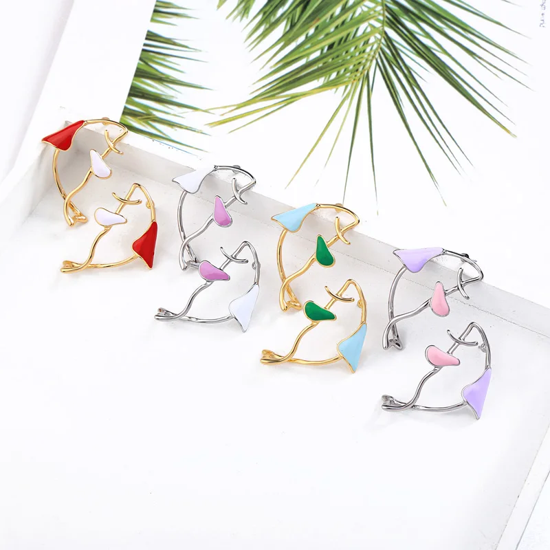 

Cute Enamel Paris Dolphin Stud Earrings Gold Color Ear Studs For Women Party Wedding Gift Fashion Jewelry Drop Shipping
