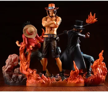 

Animated around the anime one piece Lufei Isabeau three brothers hand-made, combined vertical super hot show