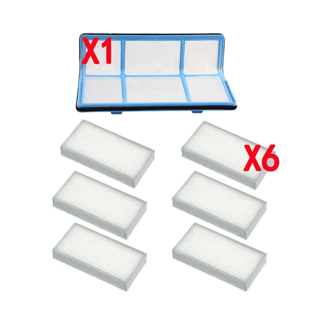 Primary dust Filter side brush Efficient Hepa Filter for ilife v5 v5s V3 V3s v5pro V50 V55 x5  robot vacuum cleaner Parts Clear