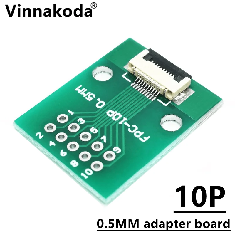 FFC/FPC adapter board 0.5MM-10P to 2.54MM 0.5MM-10P flip-top connector 2PCS