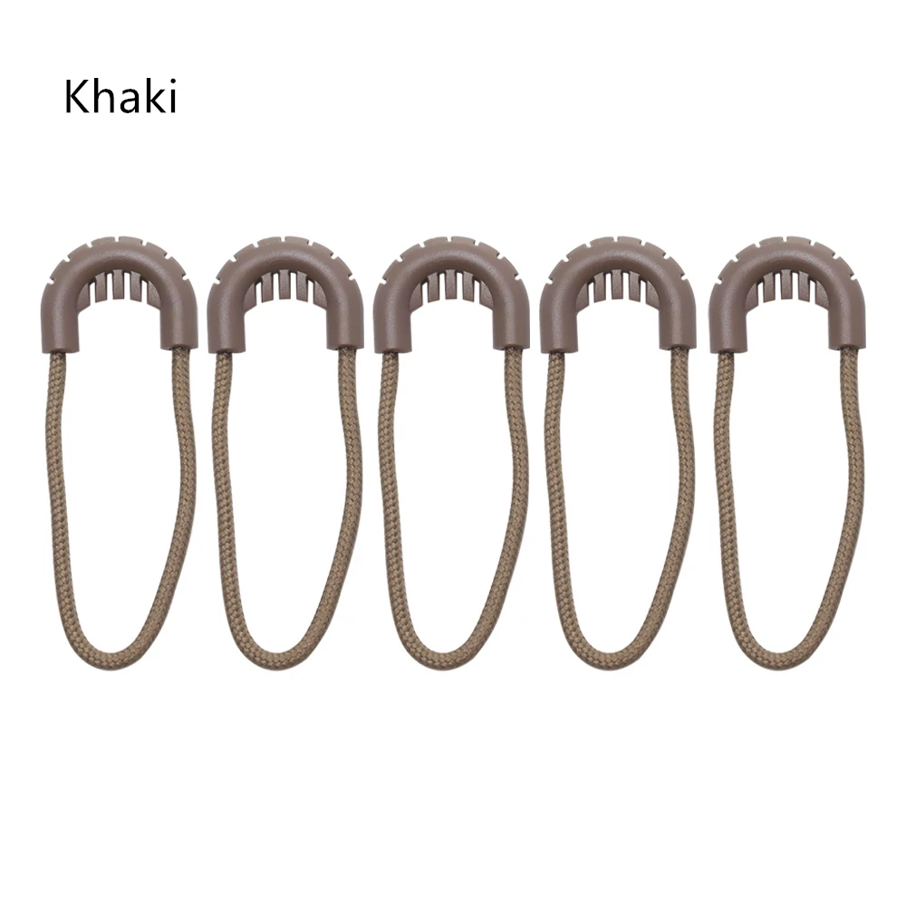 Style 3 - Khaki 10 шт. аксессуары для сумок, Съемник на молнии, подходит для веревочной бирки, фиксатор на молнии, сменный зажим, сломанная Пряжка, дорожная сумка, чемодан, палатка - Цвет: Style 3 - Khaki