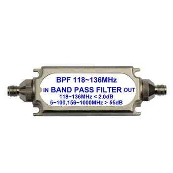

SMA Connector Bandpass Filter BPF 118-136MHz for Air Frequency Band In-Band Pass Filter free ship
