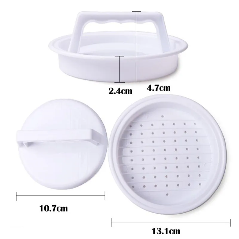 Burger Press 1PC Round Shape Hamburger Press Food-Grade Plastic Hamburger Meat Beef Grill Burger Press Patty Maker Mold Kitchen Tool