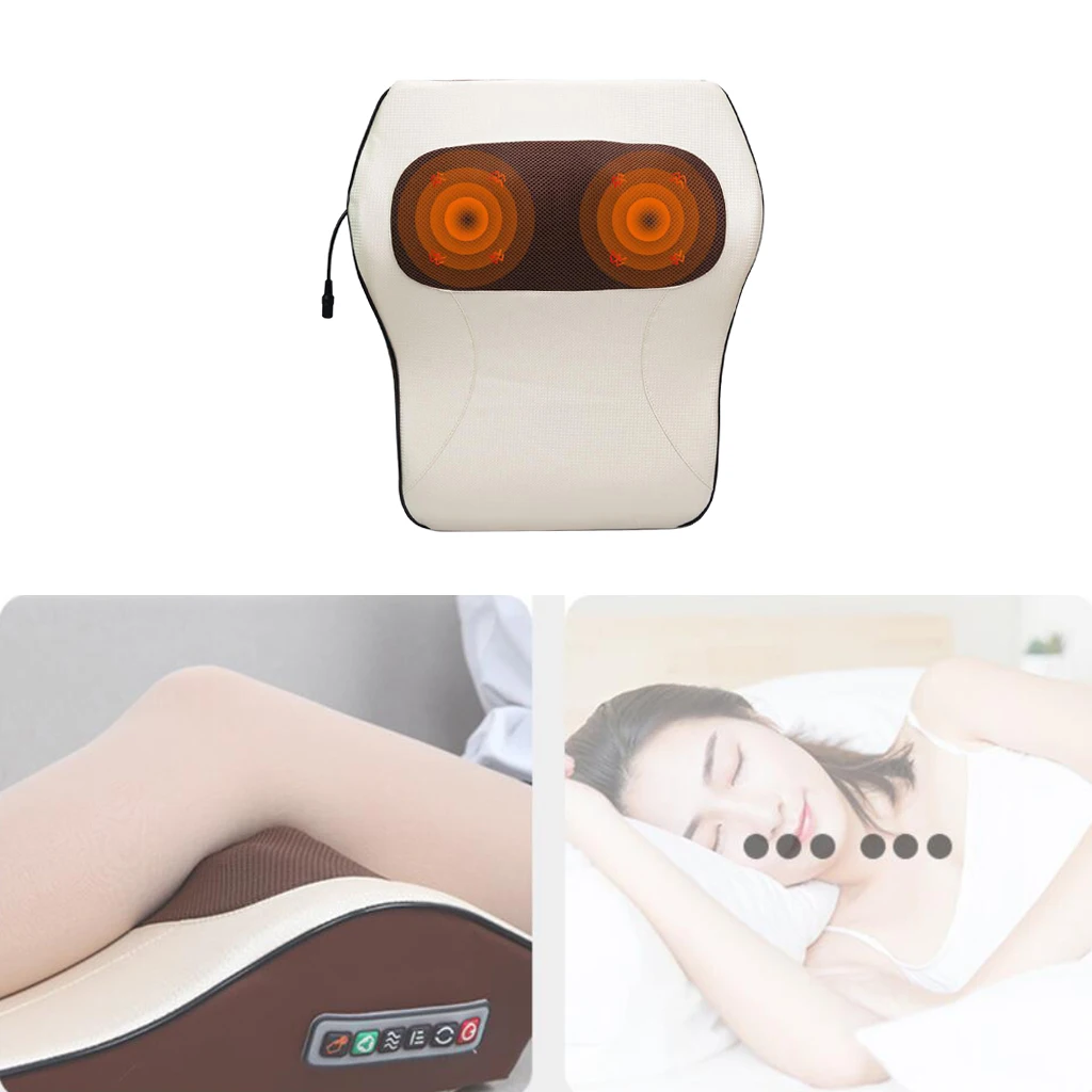 Durable Neck Massager Pillow Back Massager Shiatsu 3D Massager for Muscle Vibration Neck Back Massager