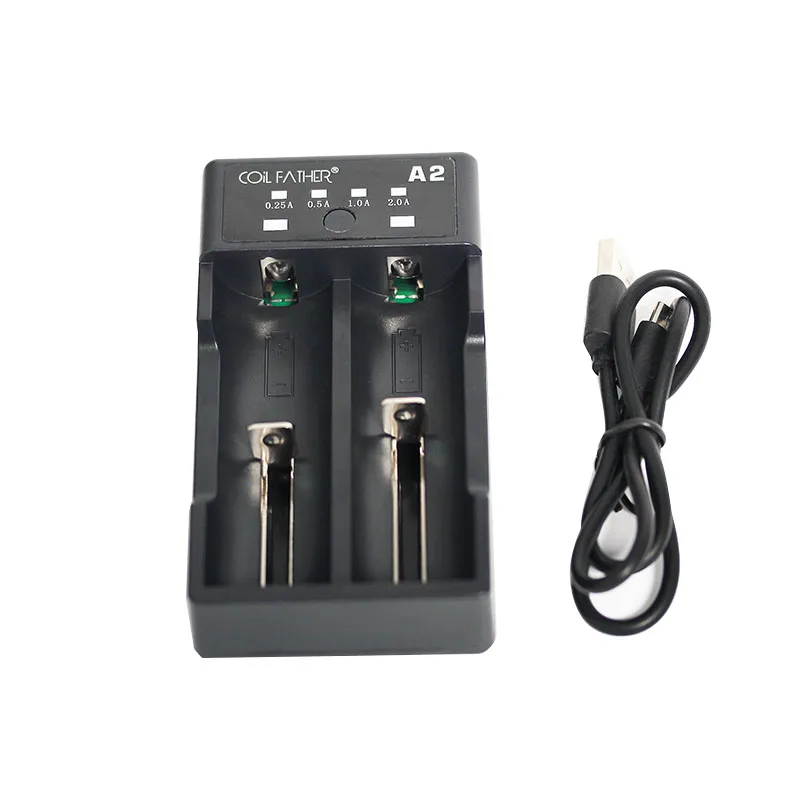 

Coil Father Electronic Cigarette Battery Charger 18650 Dual Slot Plug Charger For 18350/18650/20700/21700 3.7V Li-ion Battery