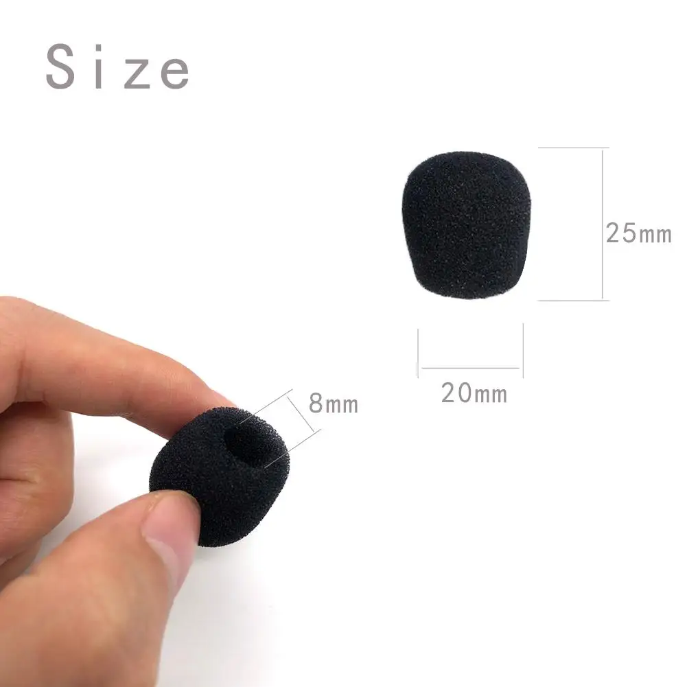 25MM Soft Elastic Sponge Lavalier Microphone Sponge Headphone Foam Headphone Sleeve Microphone 10 Pcs clip on lavalier microphone microphone cover microphone accessories microphone windscreen microphone pop filter microphone clip