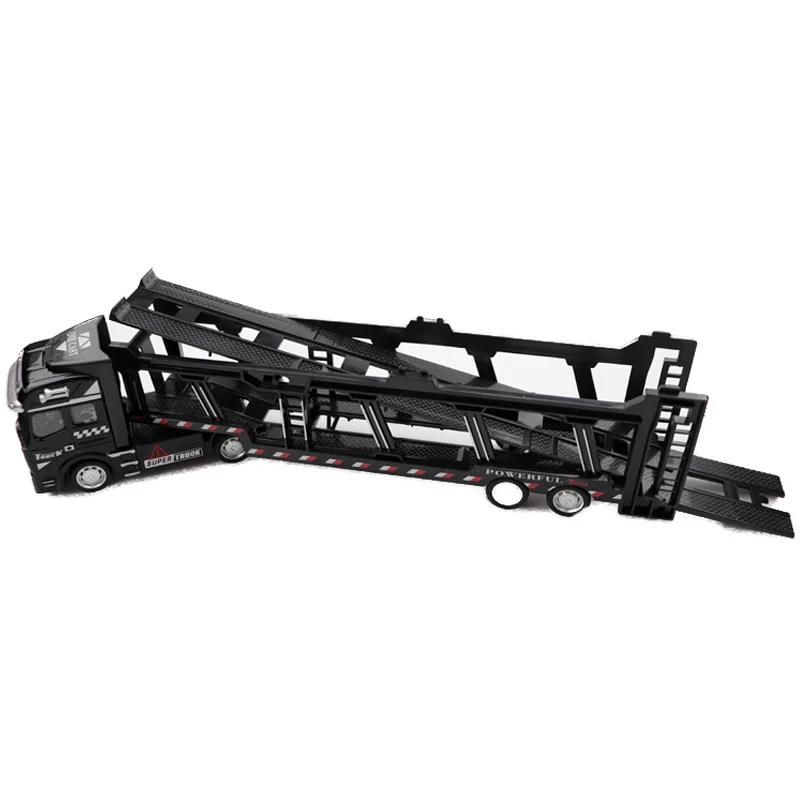 Beste 16 stijlen 148 Nieuwe Trek Legering Super Truck Met Hot Cars Voertuig Simulatie Transporter Model Auto Speelgoed Voor Kinderen gift