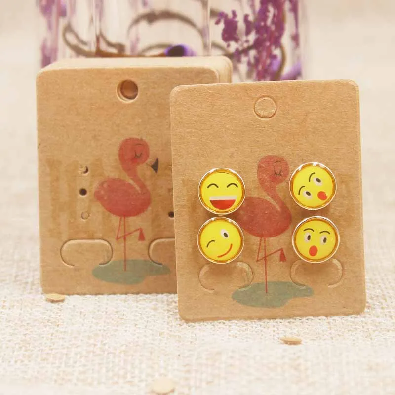 card same as pic8 5*4 см серьги-гвоздики в форме Ловец снов, витрина, тег, цветок, twp пары, серьги, бирка, карта, красочный принт, ювелирные изделия, серьги, упаковка карт 100/лот - Цвет: card same as pic8