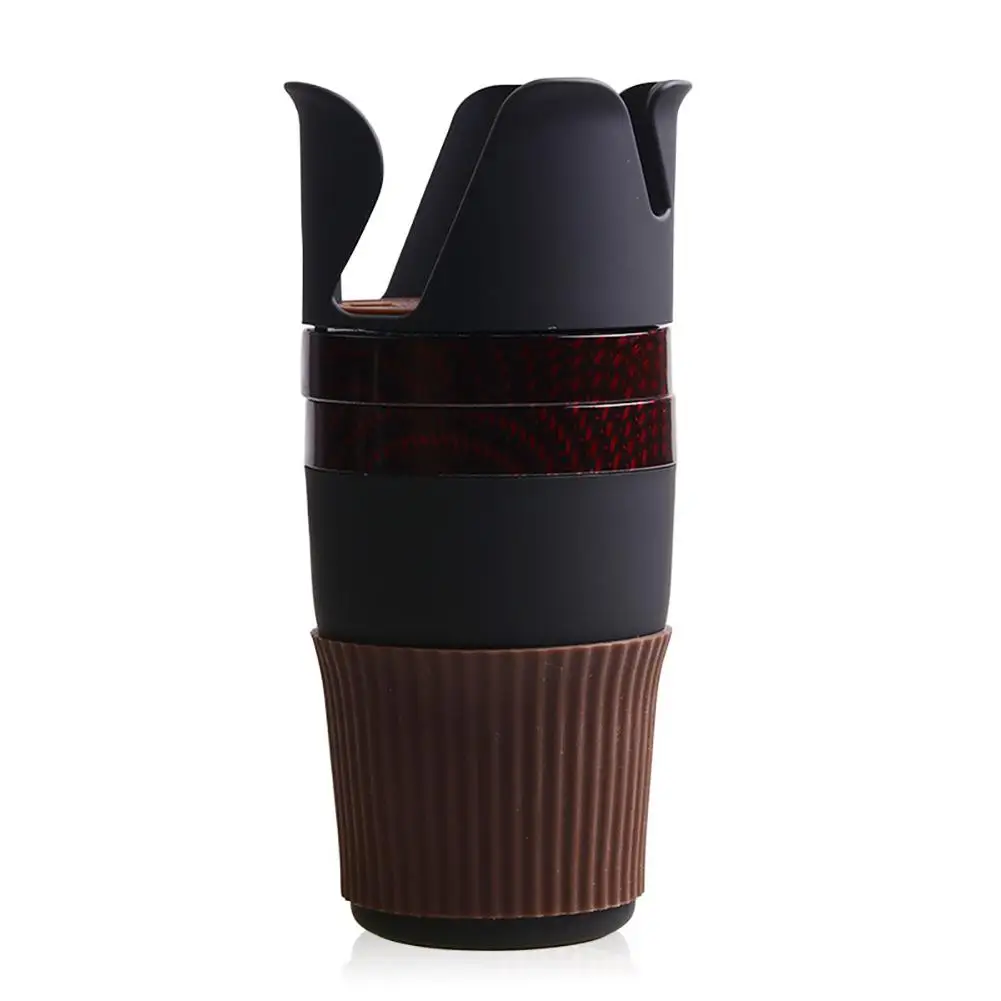 Red square Multifunction Car Drinking Bottle Holder Rotatable Water Cup Holder Sunglasses Phone Organizer - Название цвета: Red square