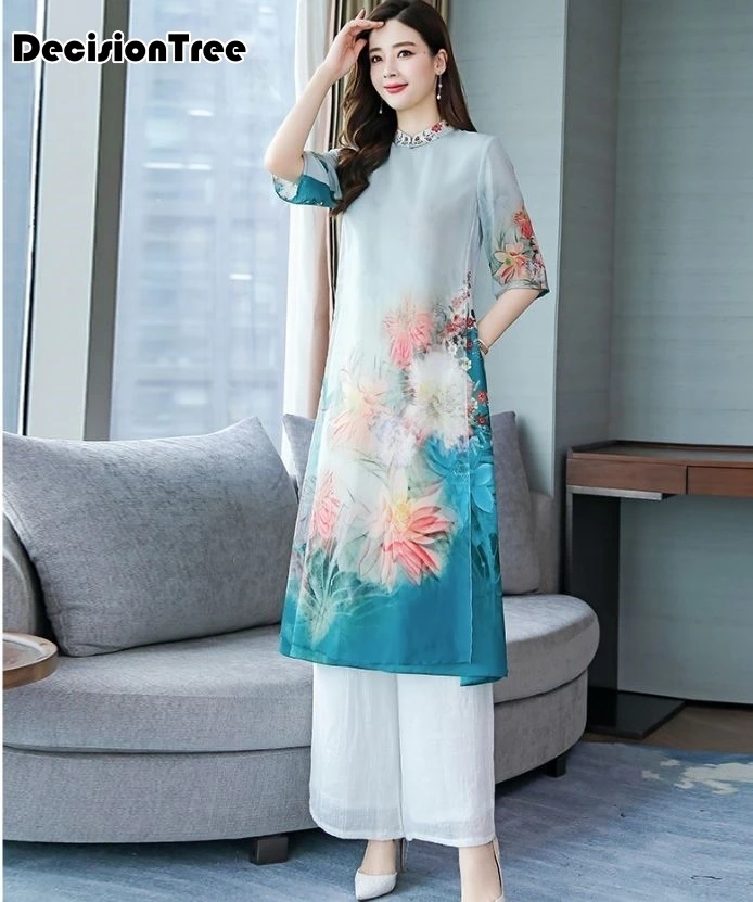 ao dai женское японское хлопковое aodai yukata высококачественное вьетнамское женское платье чонсам