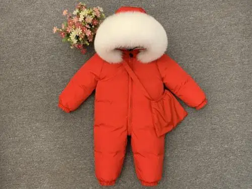 Розовый Пуховое пальто для детей ясельного возраста плотное пуховое пальто с меховым капюшоном для детей от 1 до 5 лет, зимнее пальто для мальчиков и девочек пуховая одежда, верхняя одежда - Цвет: Розовый