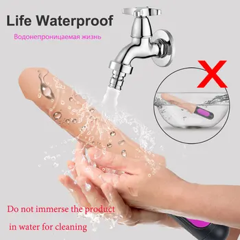 FLXUR 10 Mode Realistic Dildo Vibrator Sex Toy for Women Flexible Soft Heating Vagina Female Climax Masturbator Sex Product 6