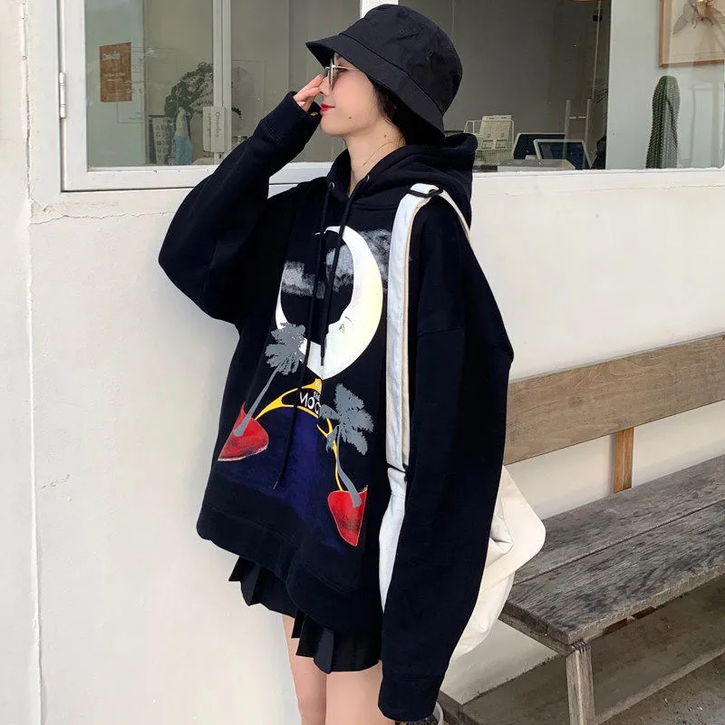 Японская мода Harajuku стиль с длинным рукавом TeesHip хоп женские забавные повседневные футболки Топы женские весна и осень стиль крутой