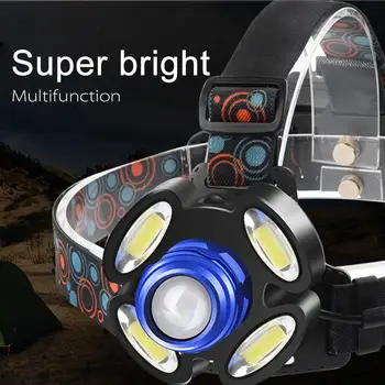 

LED Headlight Rechargeable Tactical Headlamp With Warning LED Red Light Outdoor Sports Head Torch Work Light