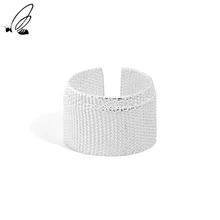 S'STEEL 925 Sterling Silver Bandage Design Texture Ring Gift For Women's Trendy Designer Gothic 2021 Trend Accesories Jewellery