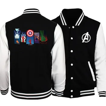 

Popular Movie Avengers End Game Baseball Jackets Men 2019 Winter Autumn Warm Casual Hoodie Men Plus Size Warm Jacket Hipster Men