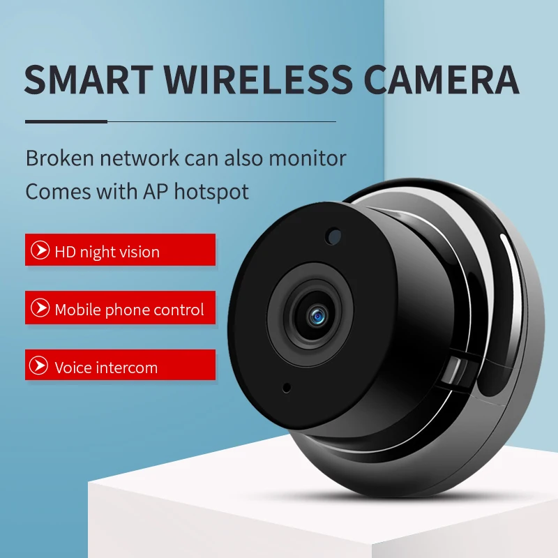 Wi Fi мини микро IP камера умный двусторонний аудио SD карта облачное хранилище