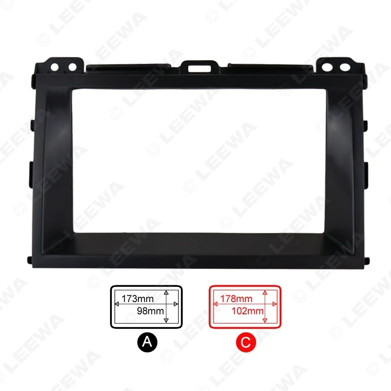 LEEWA Двухканальное радио фасции для Toyota LEXUS GX 470 Land Cruiser Prado 120 стерео Facia Dash CD отделка установочный комплект# CA1859