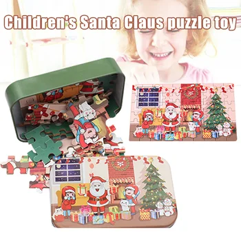 

DIY Children Cartoon Wooden Puzzle Santa Claus Jigsaw Christmas Xmas Toy for Kids BM88