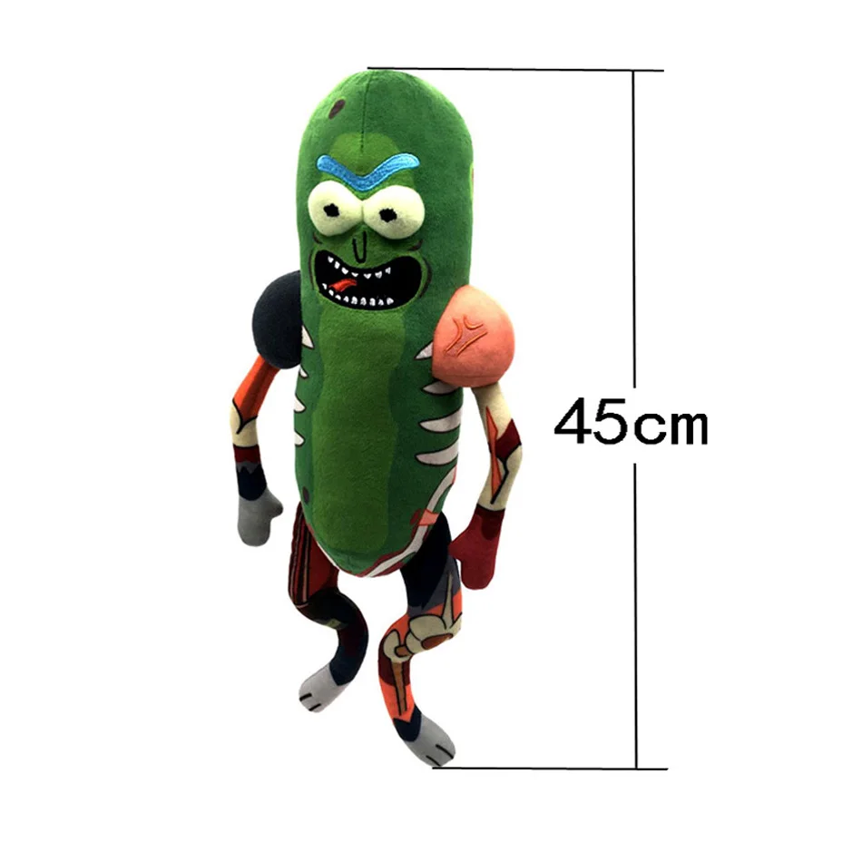 45cm Funny Rick Plush Toys Doll Cute Pickle Rick Plush Soft Pillow Stuffed Toys for Children Kids Christmas Gifts