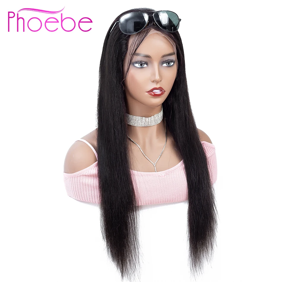 

Phoebe 13x4 Lace Front Human Hair Wigs Pre Plucked Hair Brazilian Straight Lace Front Wig With Baby Hair for Black Women Non-Remy Fast Shipping
