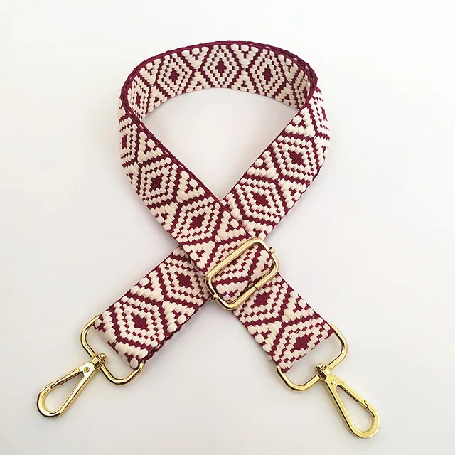 Women Handbag Wide 3.8cm Belt Shoulder Crossbody Bag Strap Replacement Adjustable Strap Bag Part Accessory Belt For Bag 130cm Wine red